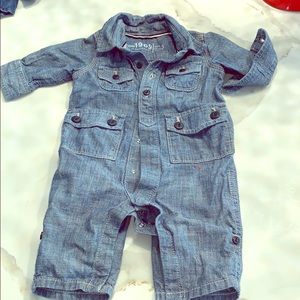Baby gap denim overall 0-3 months!